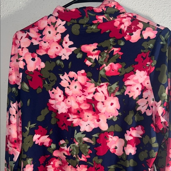 Tops - Floral Women's Top - Pink and Green
